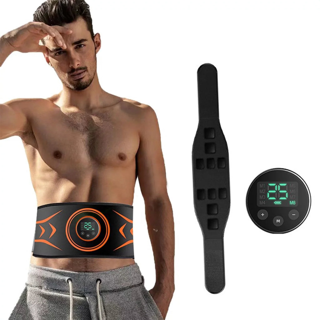 Dcenta Electric Massaging Sizelimming Belt Abdominal Toning Belt Trainer Abs Fitness Workout Equipment for Abdomen