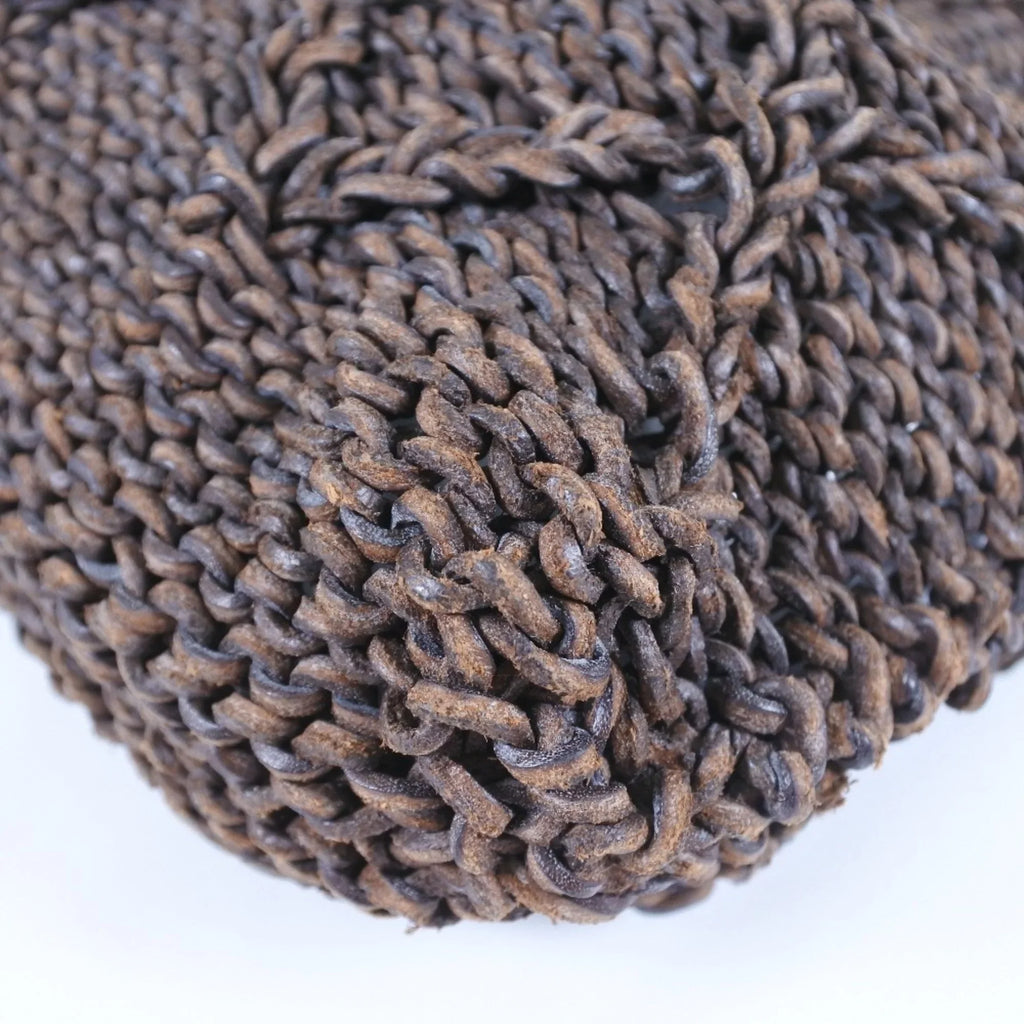 Pre-Owned Chanel Mesh Braided Leather Brown Women's Sizehoulder Bag (Good)