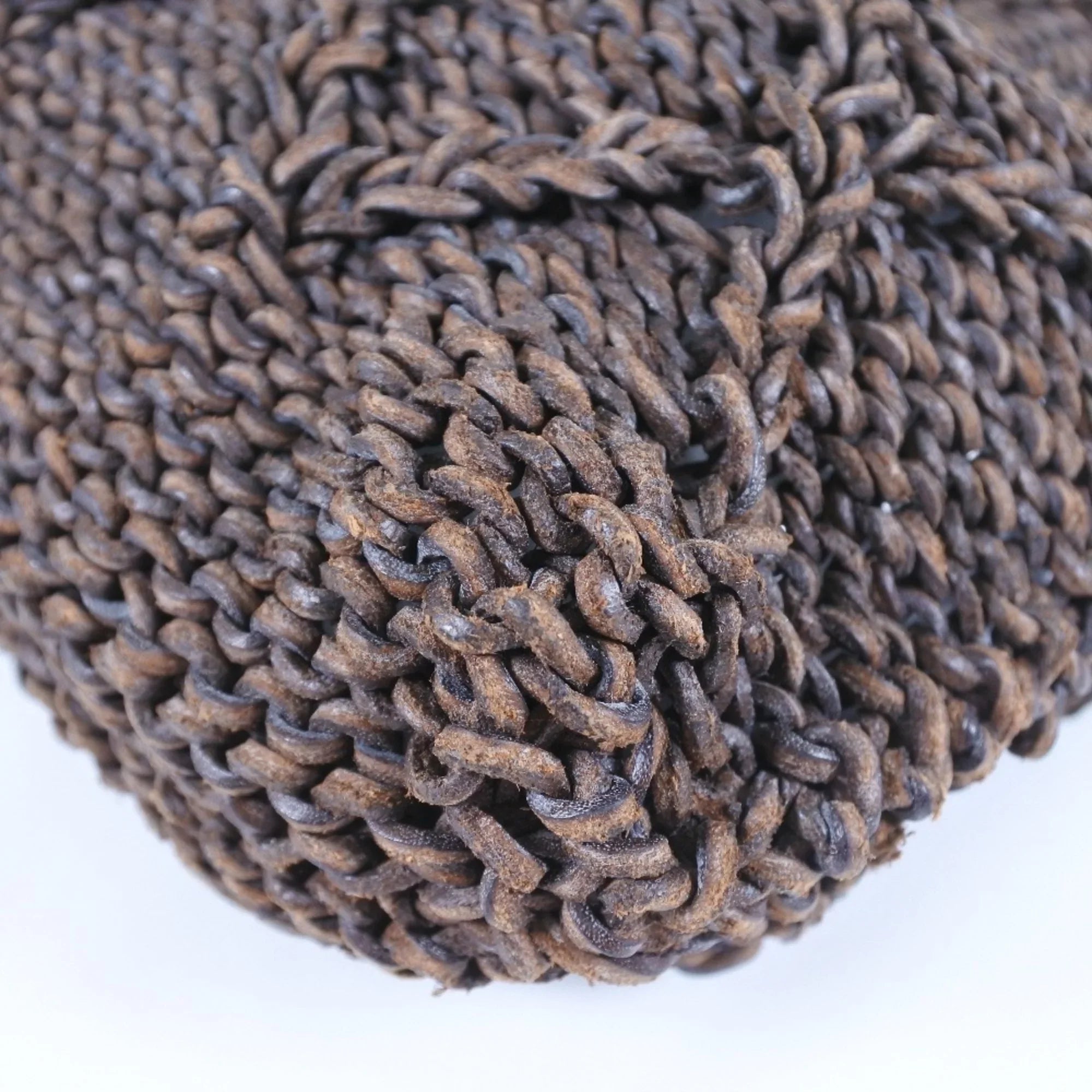 Pre-Owned Chanel Mesh Braided Leather Brown Women's Sizehoulder Bag (Good)