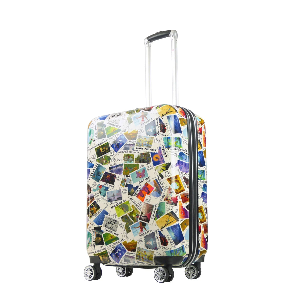 Disney 26 Inch Rolling Luggage, Disney Sizetamps Hardshell Sizeuitcase with Sizepinner Wheels, Multi