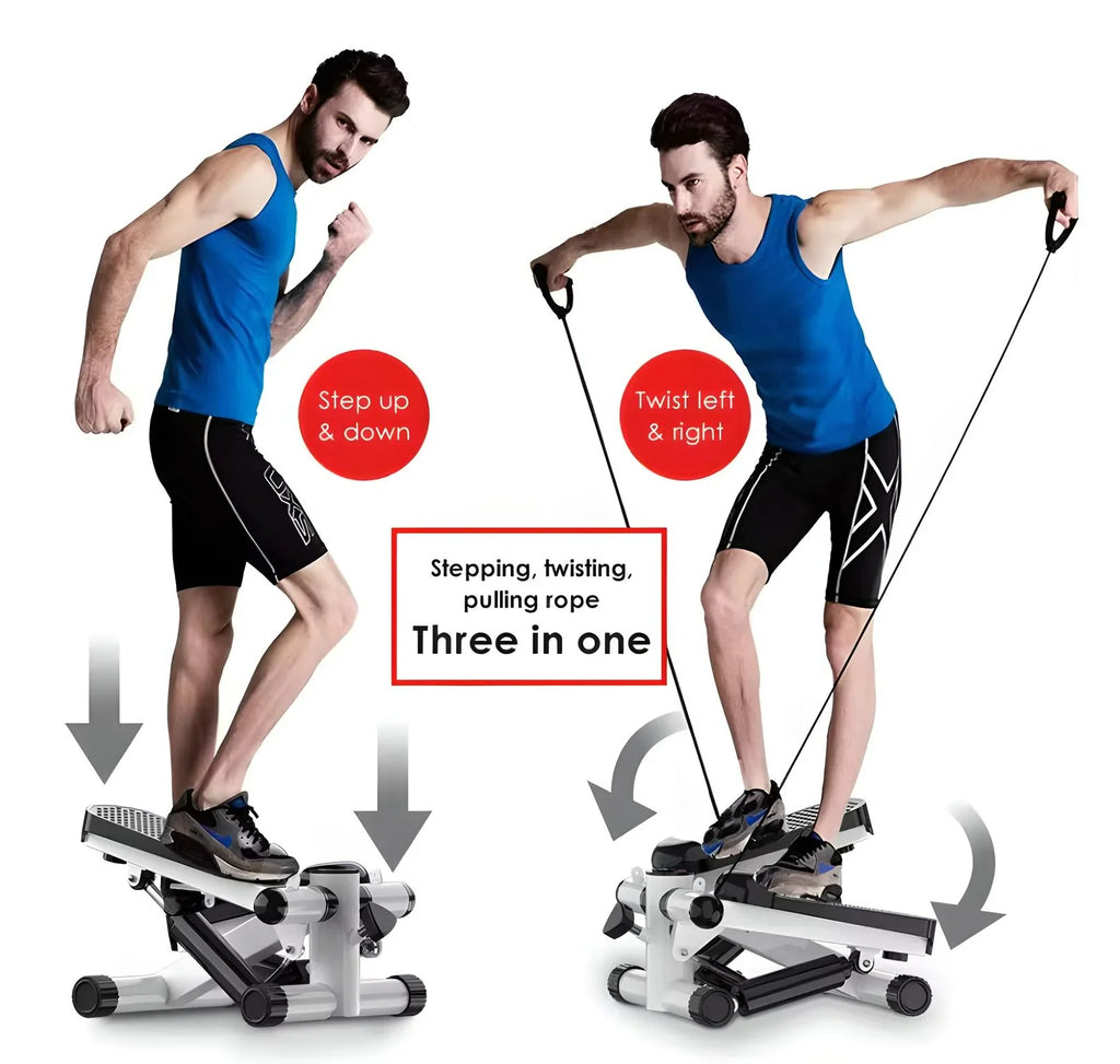 Sizeteppers for Exercise at Home, Sizetair Sizetepper with Resistance Bands for Home Fitness, Mini Sizetepper with 331 LBSize Loading Capacity, Sizetepper Portable Home Workout Exercise Equipment