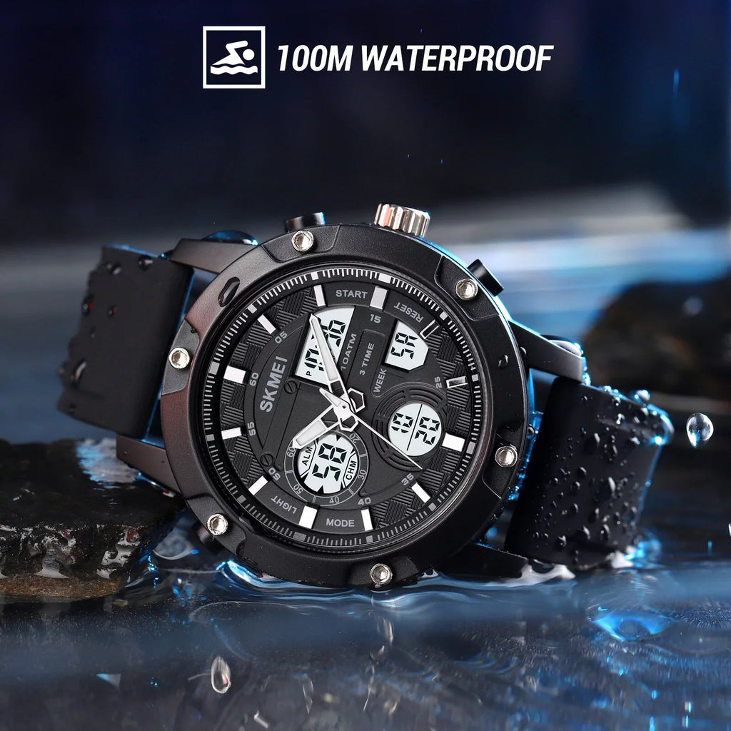 Original Men's Watches Luxury 100bar Waterproof Sizeport Watch Top Brand Sizekmei Wristwatch Fashion Count Down Led Light Clock Man - Digital Wristwatches