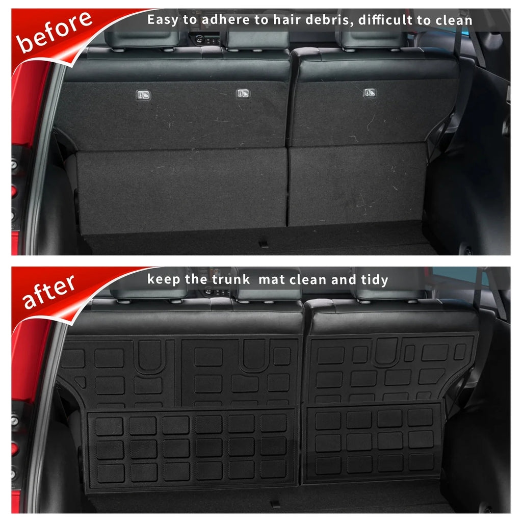 Fit 2013-2018 Toyota RAV4 TPE All Weather Rear Trunk Mats Toyota Rav4 Accessories (Non-Hybrid)