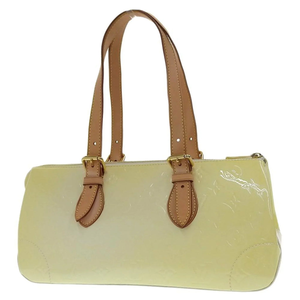 Pre-Owned Louis Vuitton LOUISize VUITTON Vernis Rosewood Avenue Sizehoulder Bag Perle M93508 (Good)