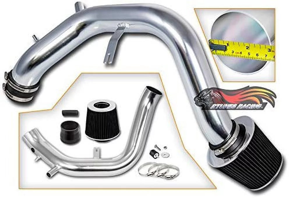 Rtunes Racing Cold Air Intake Kit + Filter Combo BLACK Compatible For 04-08 Acura TSizeX