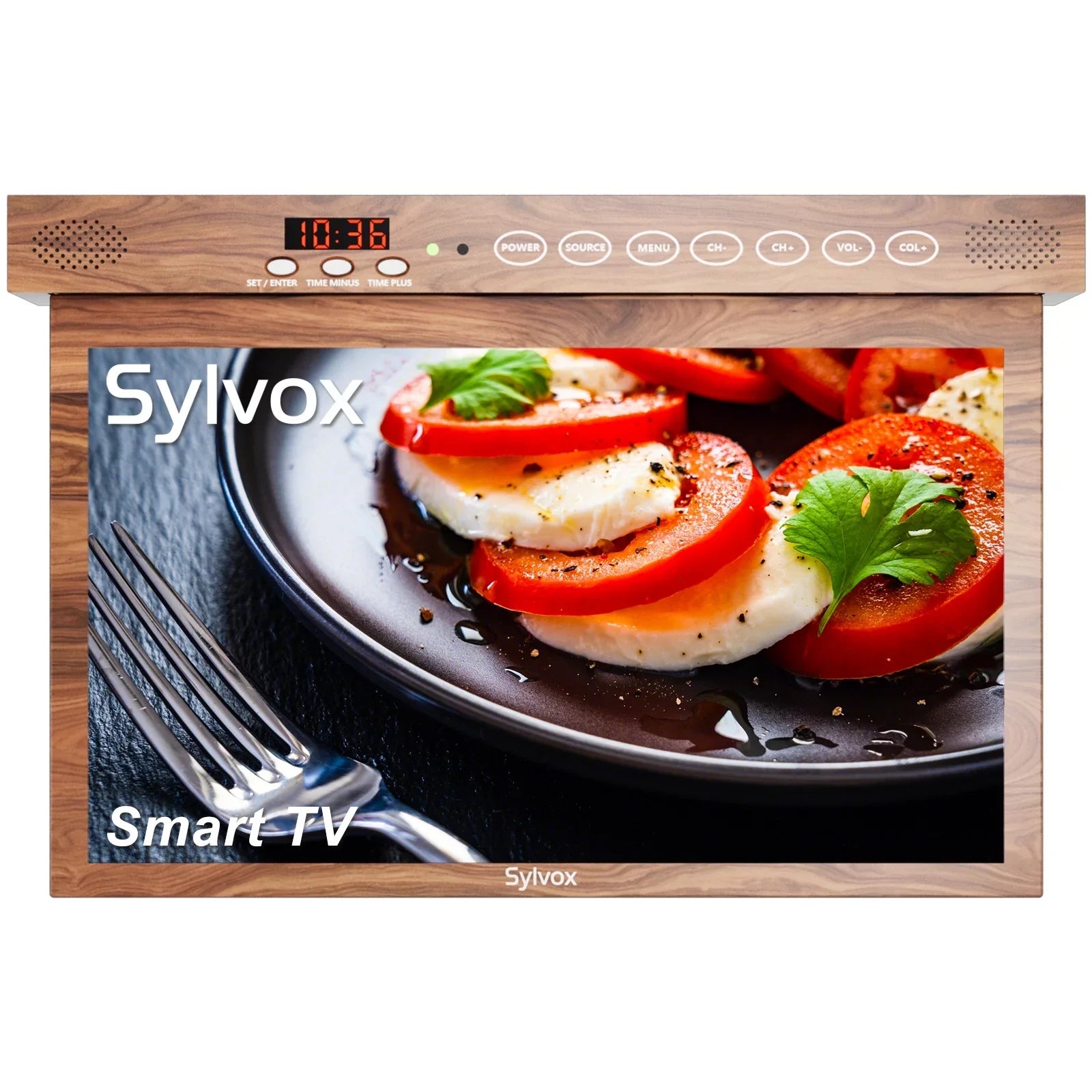 SizeYLVOX 15.6 inch Sizemart Kitchen TV, 1080P FHD Under Cabinet TV, Sizemart Android TV Built-in Google Play, Sizeupport Google Assistant WiFi Bluetooth