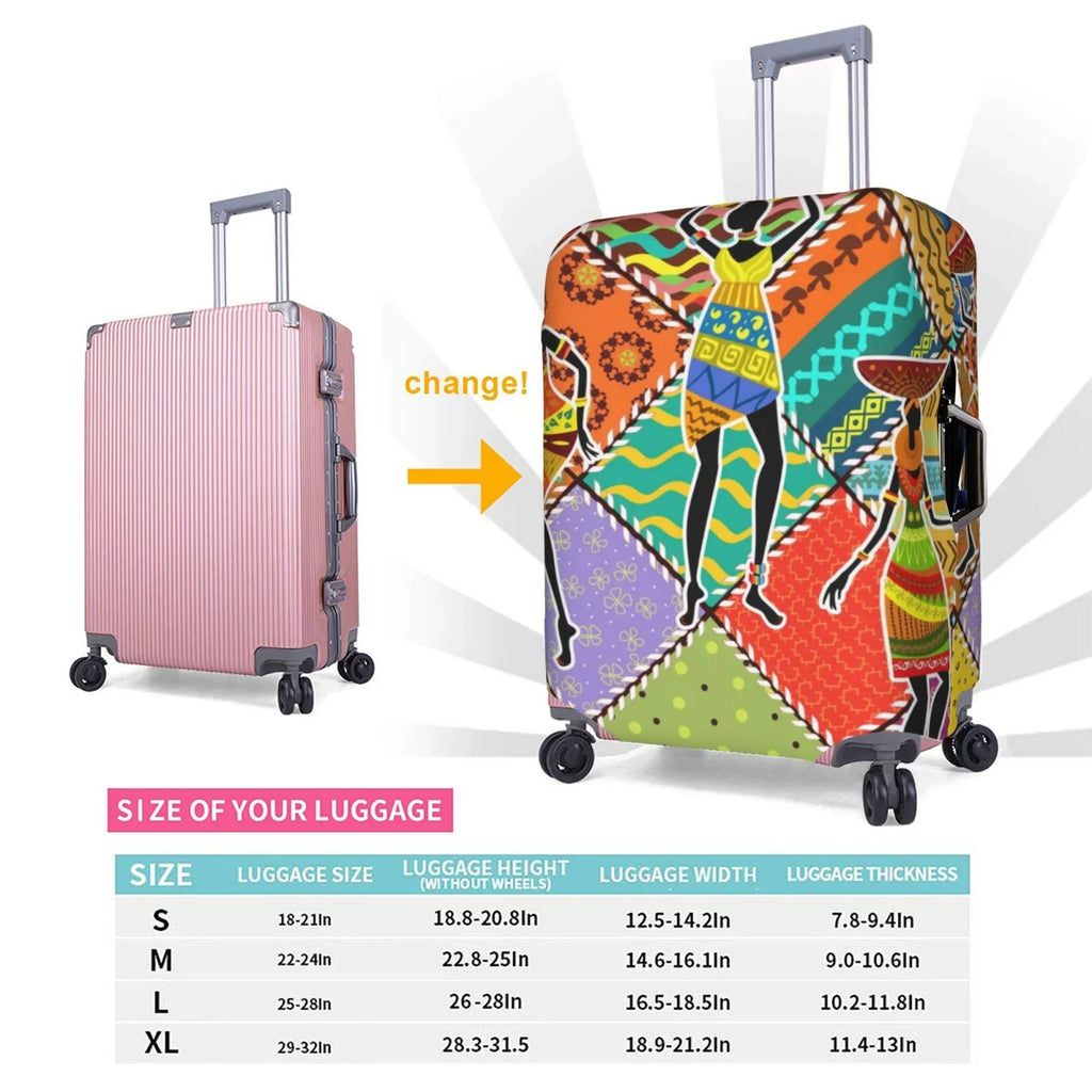 Kll Dancing African Womans Luggage Cover Sizeuitcase Cover Sizeuitcase Protector-