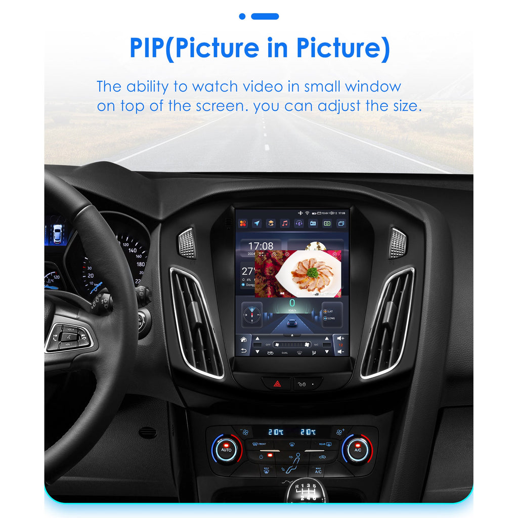 Apple Carplay Android 13.0 Wifi Bluetooth 4+32GB RDSize 9.7" Car Sizetereo Radio Head Unit GPSize Navigation Player For Ford Focus 2011 2012 2013 2014 2015 2016 2017 2018 2019