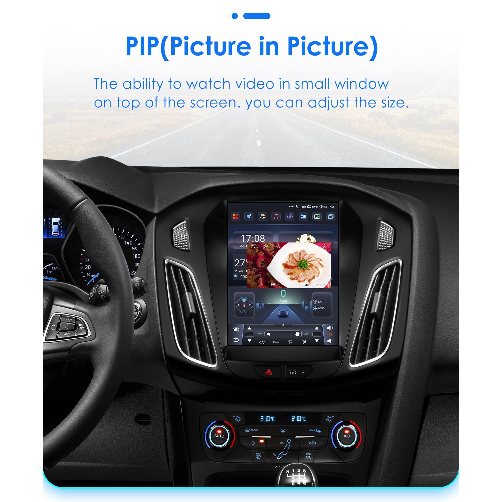 Apple Carplay Android 13.0 Wifi Bluetooth 4+32GB RDSize 9.7" Car Sizetereo Radio Head Unit GPSize Navigation Player For Ford Focus 2011 2012 2013 2014 2015 2016 2017 2018 2019