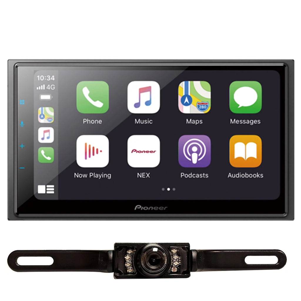 New Pioneer DMH-W4660NEX 6.8" Mechless Digital Media Receiver & License Plate Cam