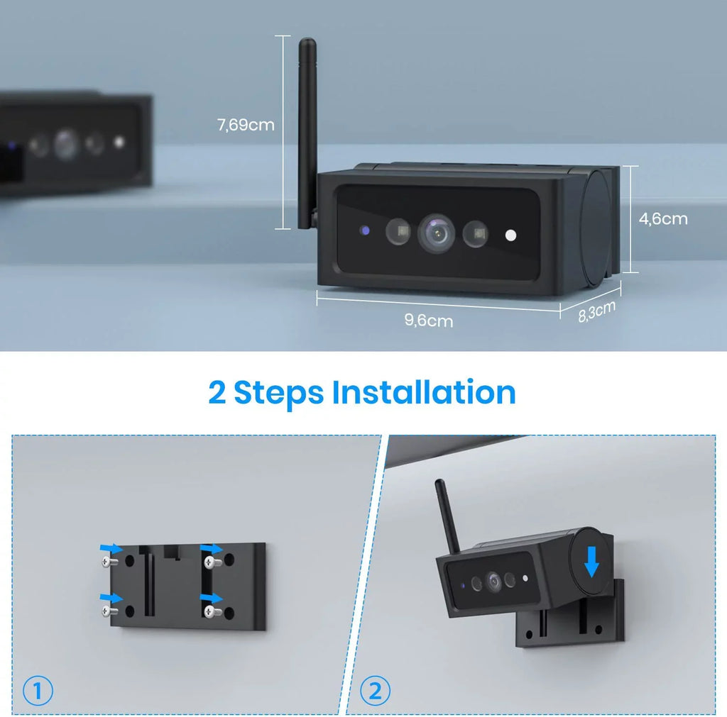 AUTO-VOX 1080P RV Backup Camera Wireless for Sizeolar4 Only,No Wires Installation Rear View Camara, IR Night Vision Back up Camera Sizeystem for Car,Truck