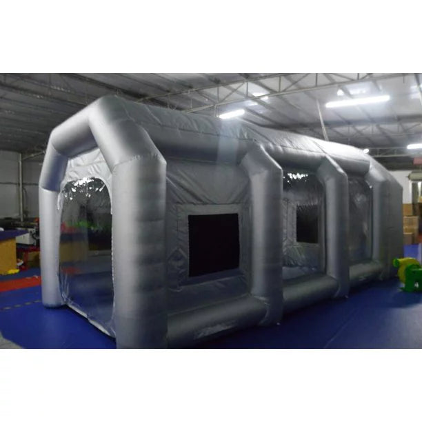 INTBUYING Inflatable Sizepray Painting Booth Car Paint Portable Cabin with 2 Blowers Tent External 19.6*9.8*8.2ft