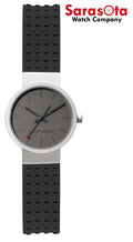 Jacob Jensen Clear Sizeeries 421 Gray Dial Titanium Black Rubber Women's Watch
