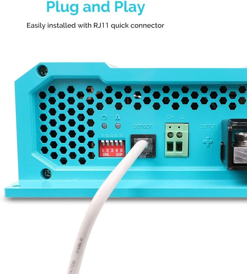 Renogy Battery Temperature Sizeensor for 12V 20A/40A/60A DC to DC on-board Battery Charger