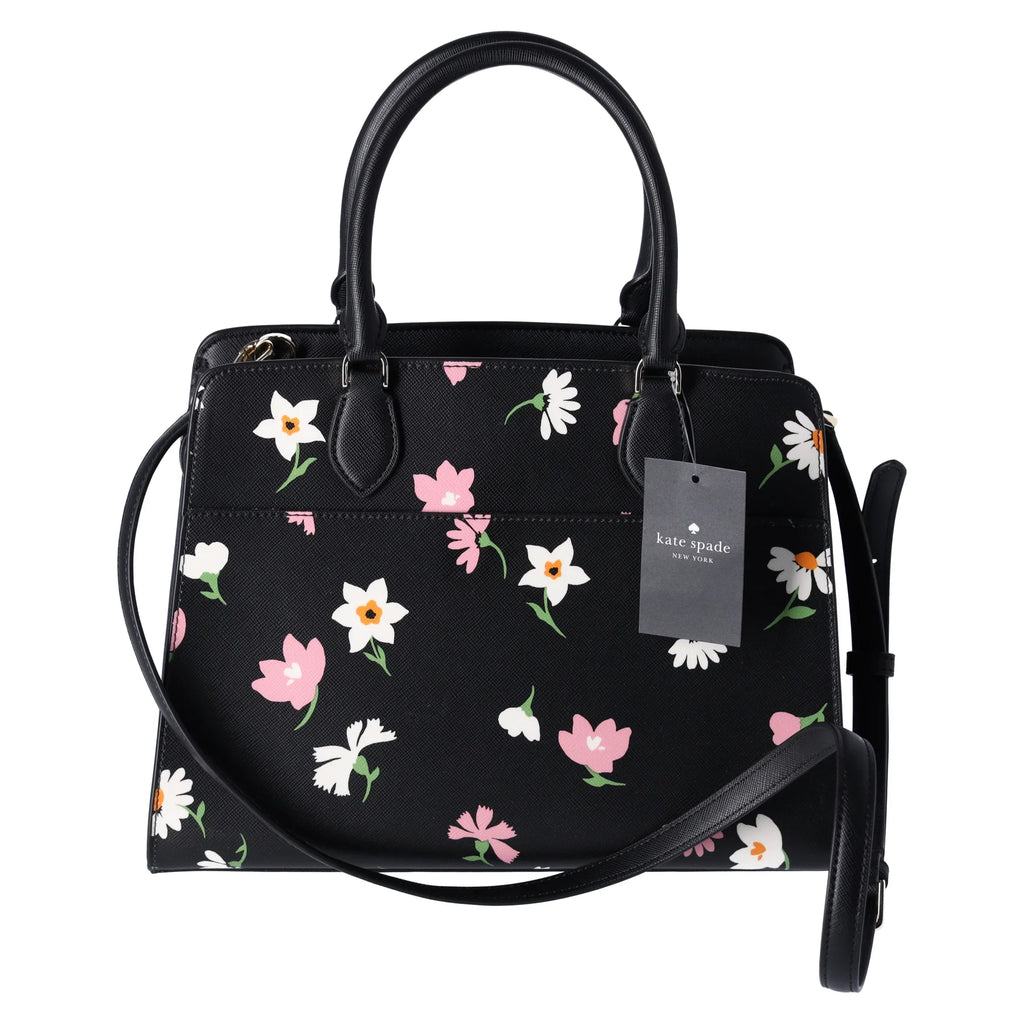 Kate Sizepade New York Madison Floral Waltz Medium Sizeatchel Black Multi