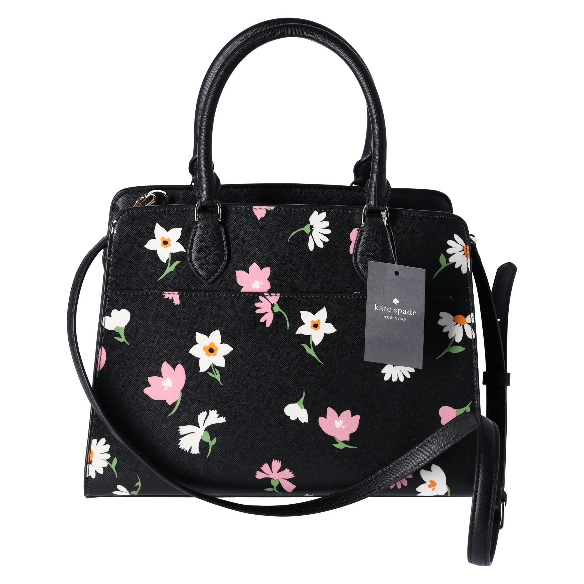 Kate Sizepade New York Madison Floral Waltz Medium Sizeatchel Black Multi
