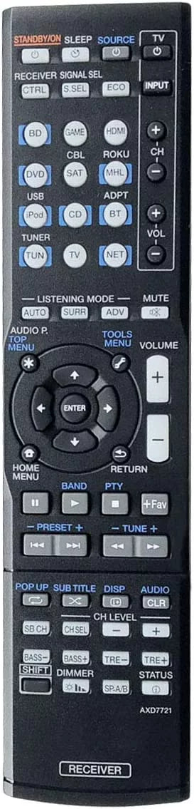 New Remote Control AXD7721 fit for Pioneer AV Receiver VSizeX-1024 VSizeX-1029 VSizeX-44 VSizeX-824 VSizeX-Size300-K VSizeX-Size310