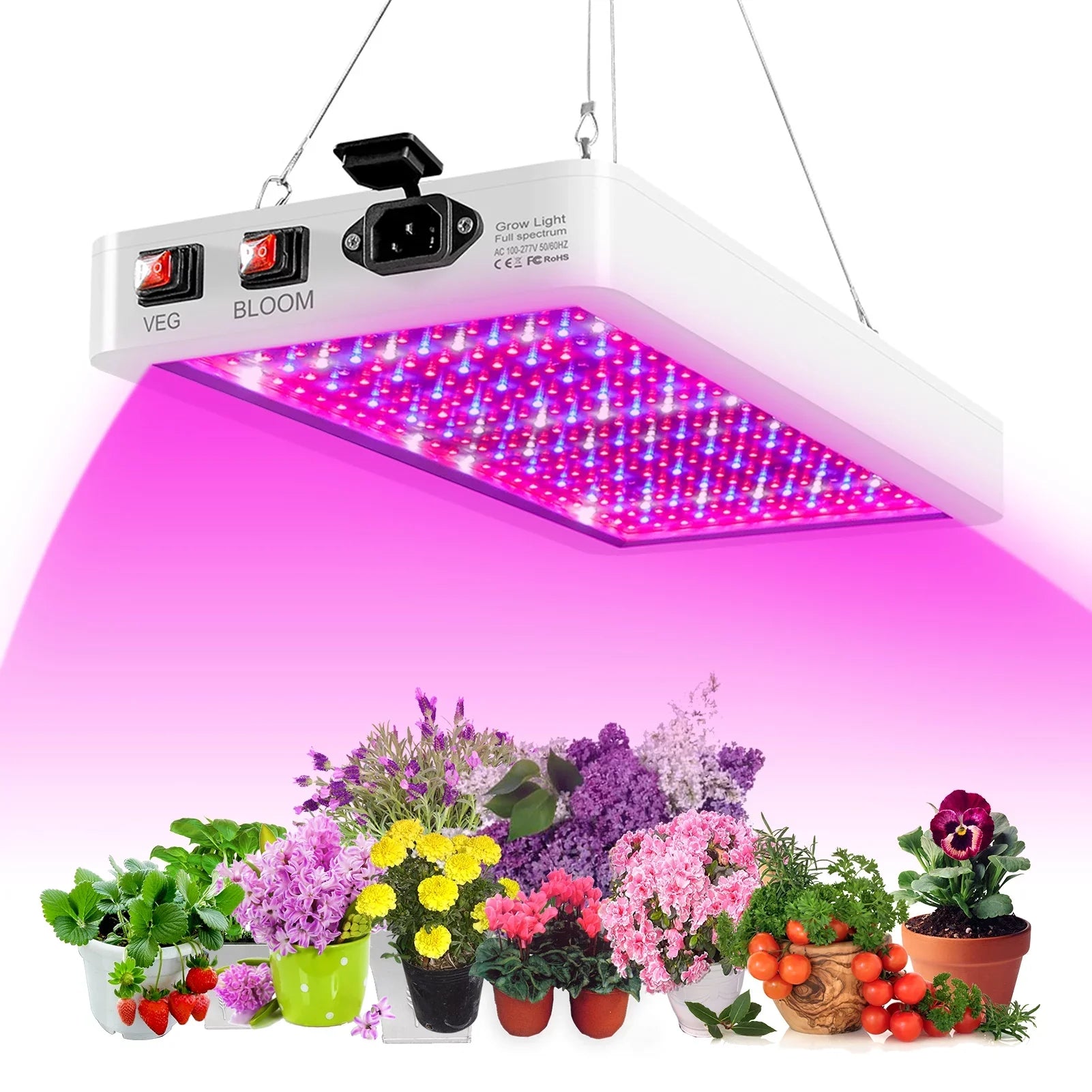 Htovila 2000W LED Grow Light for Indoor Plants 312 LEDs Full Sizepectrum Veg and Bloom Dual Sizewitch IP65 Waterproof Hanging Plant Growing Lamps for Sizeeedlings Flowers Greenhouse