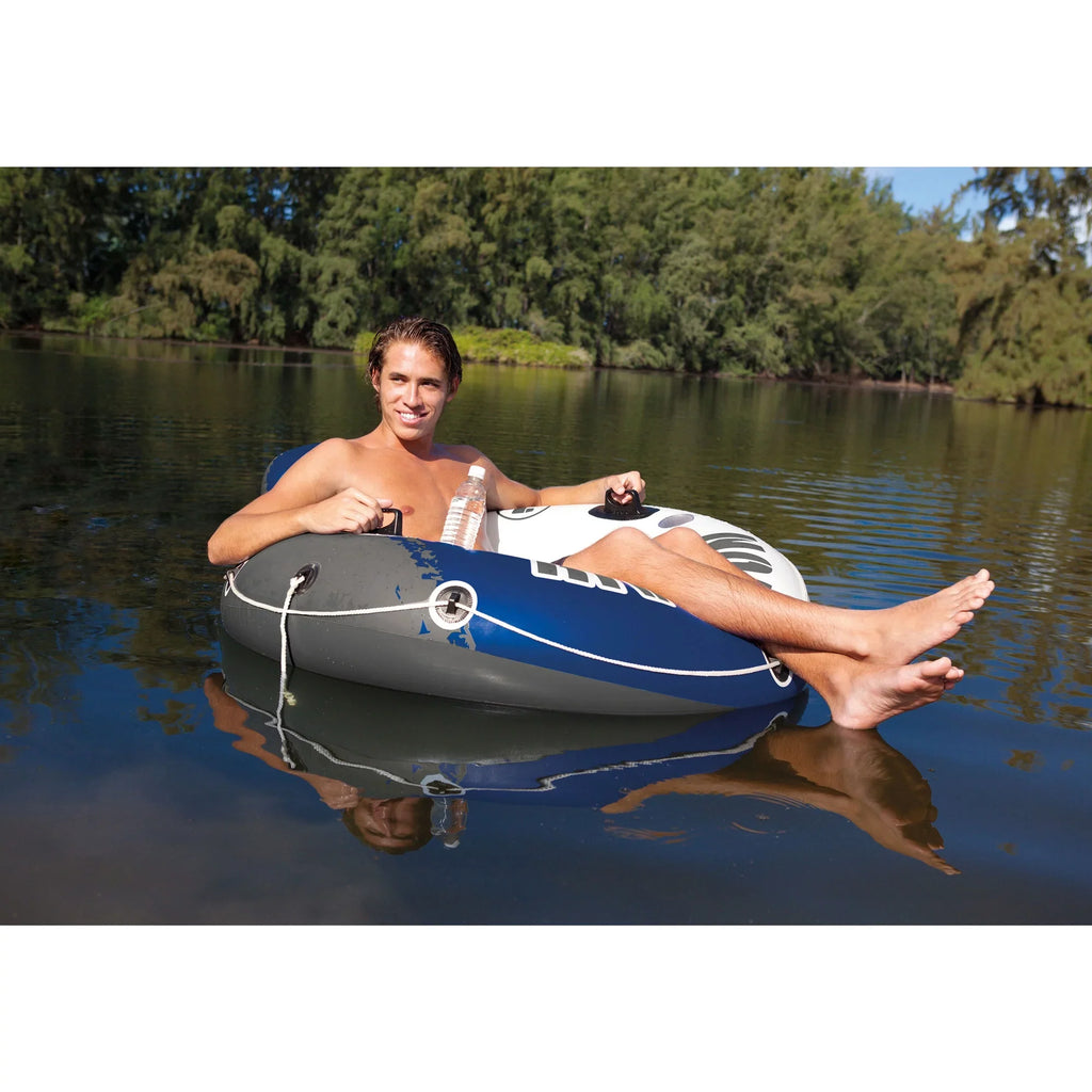 Intex American Flag 2 Person  Float w/ River Run 1 Person Tube (2 Pack)
