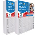 16x25x5 Air Filter MERV 11 Comparable to MPR 1000, MPR 1200 & FPR 7 Compatible with Goodman M1-1056 / Amana AMP-M1-1056 Premium USizeA Made 16x25x5 Furnace Filter 2 Pack by AIRX FILTERSize WICKED CLEAN AIR.