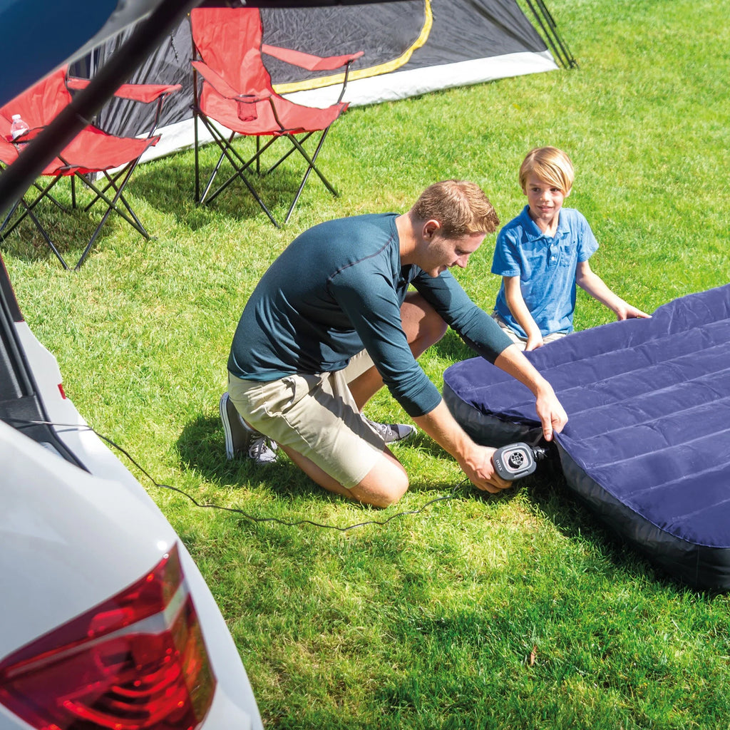 Intex River Run 1 Person Floating Tube (3 Pack) and 12 Volt  Electric Air Pump