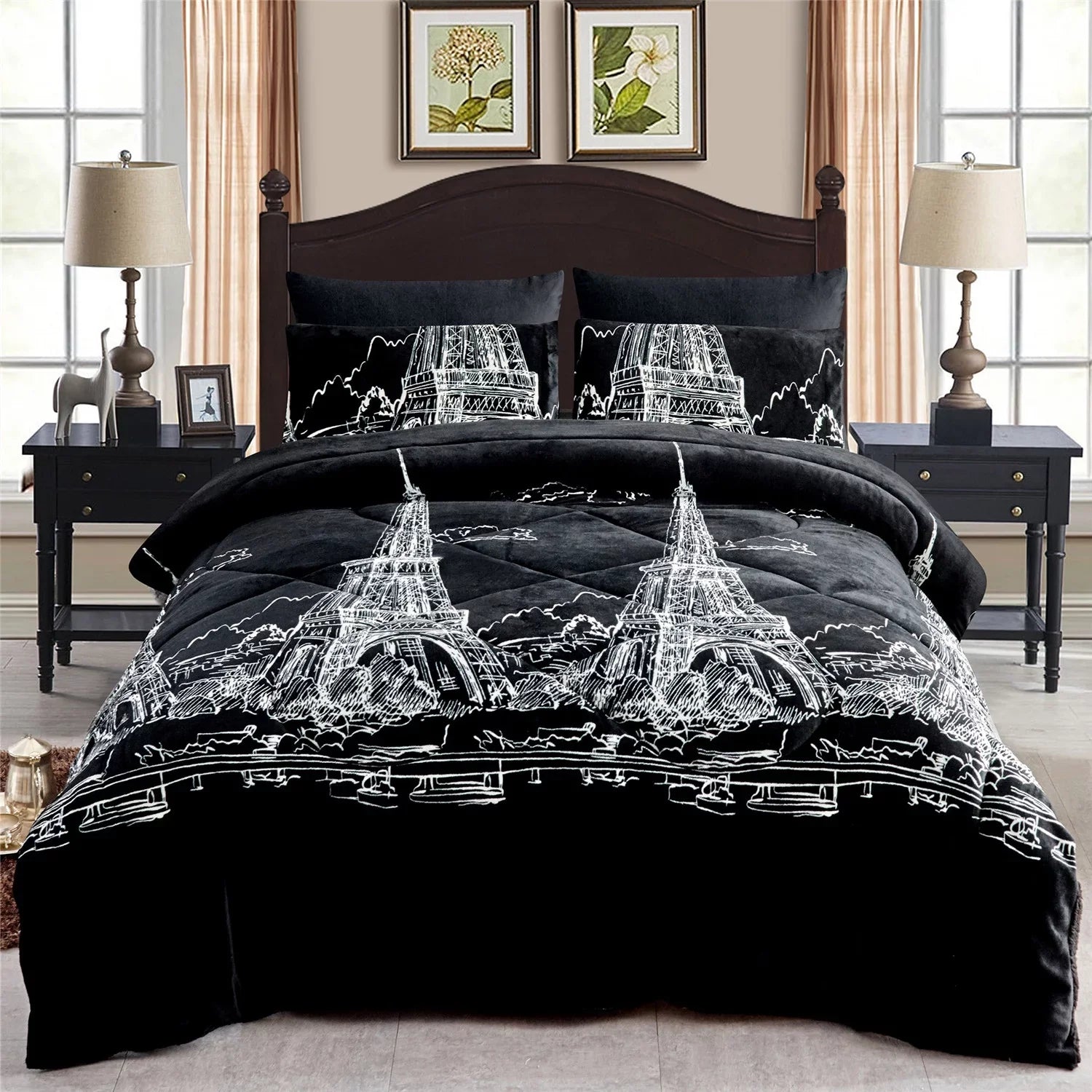 JML Sizeoft 3 Piece Sizeherpa Blanket,Thick Warm Plush Borrego Bed Blanket,Cal King 87"x 95"