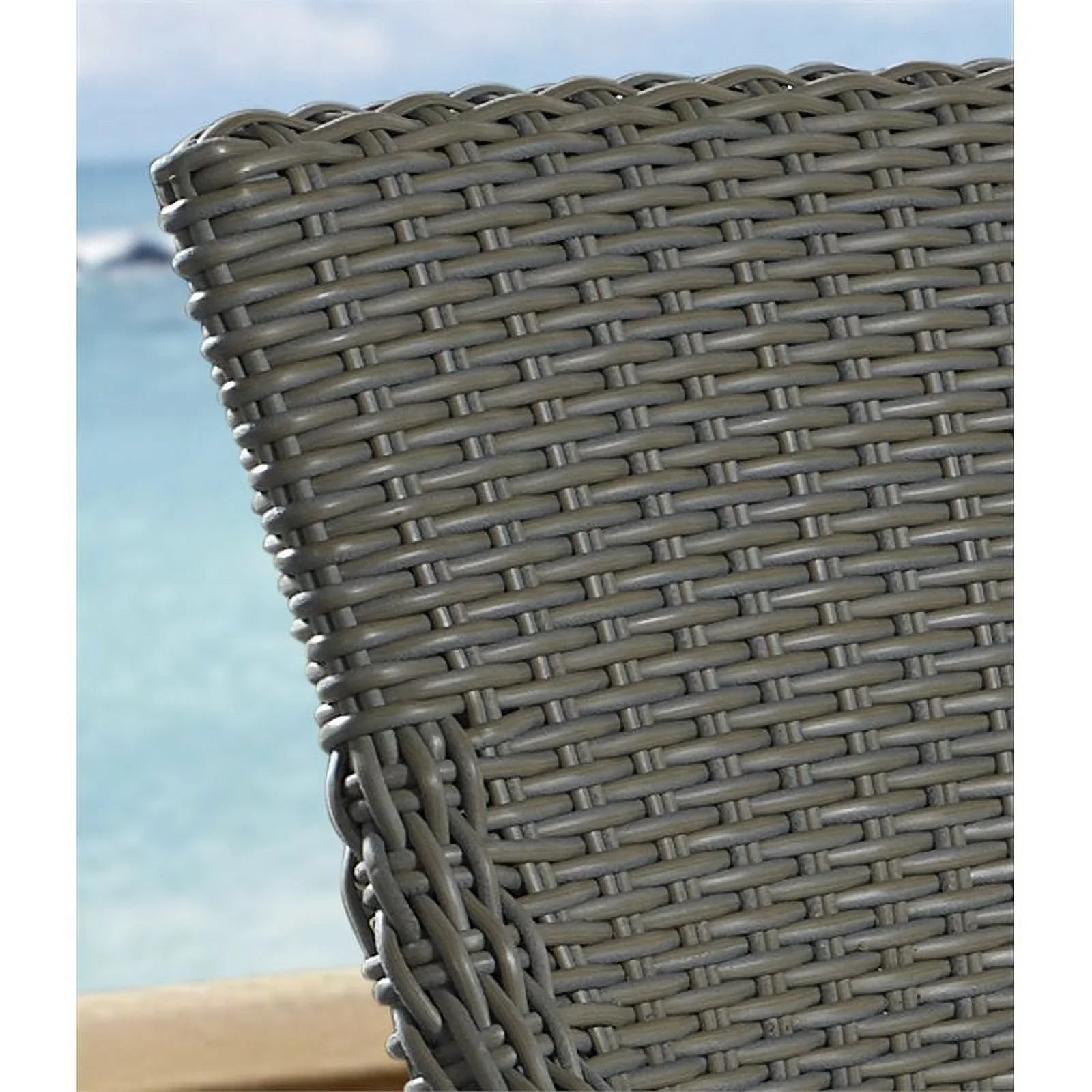 Padma's Plantation Alfresco Wicker Patio Counterstool in Kubu Gray