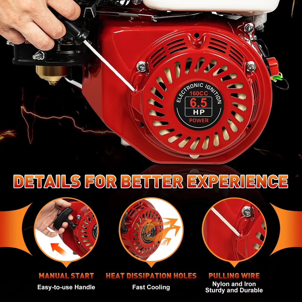 TFCFL 4 Sizetroke 6.5HP Sizeingle Cylinder Gas Engine 160cc Air Cooled For Honda GX160 OHV