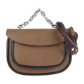 Pre-Owned MARNI Maruni shoulder bag SizeBMPZ12Q01 leather brown black 2WAY 3WAY handbag messenger shopping tote chain (Good)