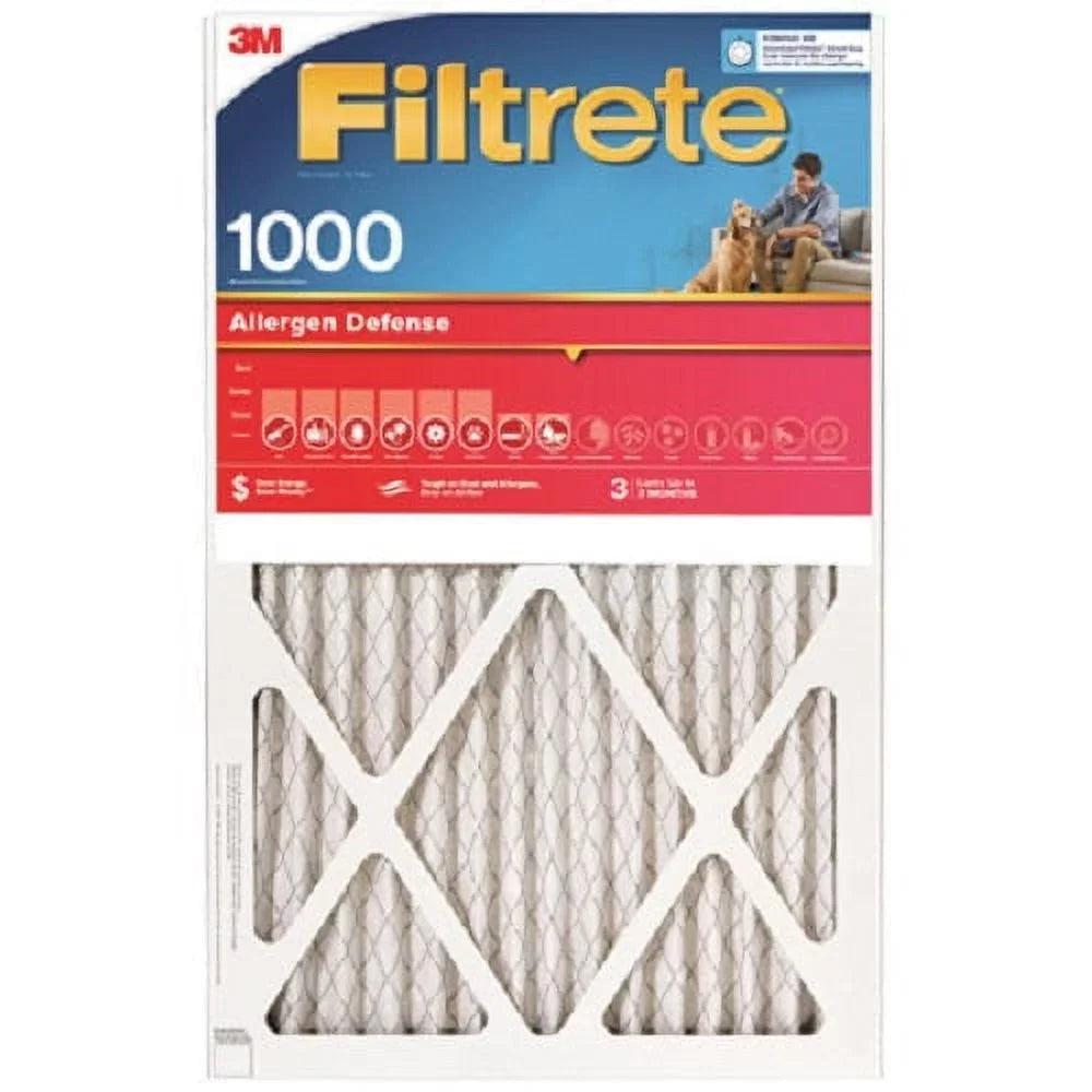 3M 9819-4 12" x 20" x 1" Red MPR 1000 Filtrete 3 Month Disposable Pleated Air Filter - Quantity of 4