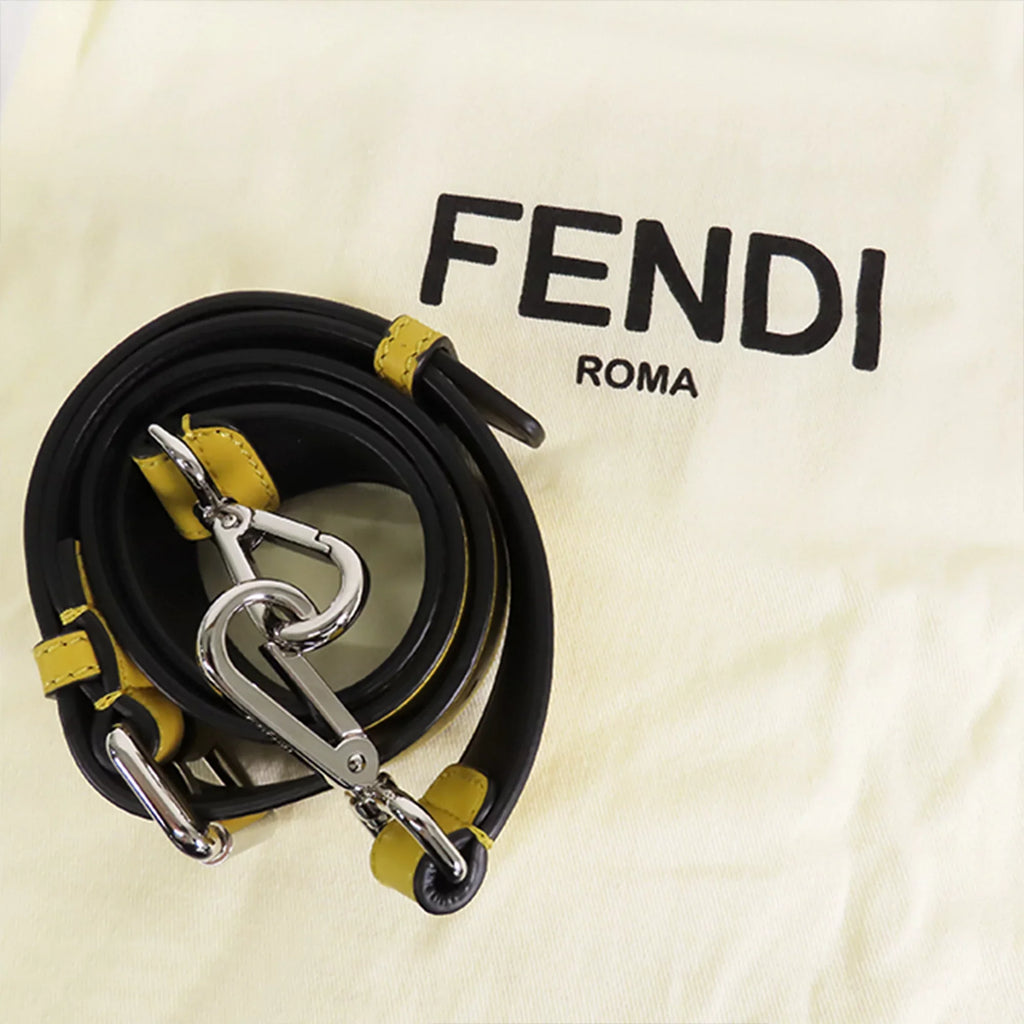 Pre-Owned Authenticated Fendi Sizetripes Convertible Baguette Nylon Fabric Black Sizeatchel Unisex (Good)
