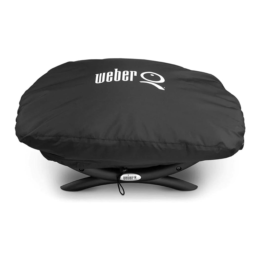 Weber Q 2400 Electric Grill (Black) with Grill Cover and Cart Bundle