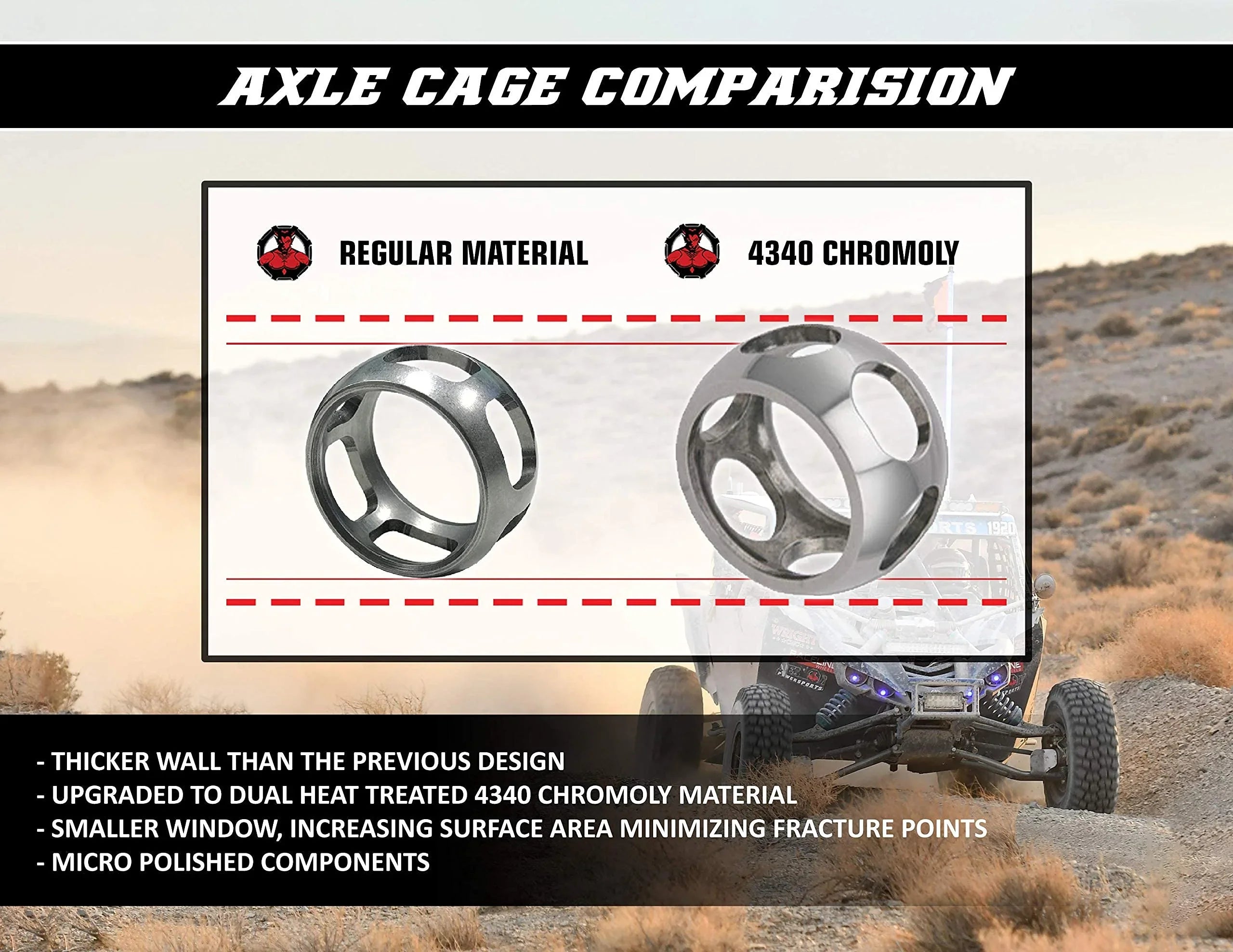 Demon Powersports Rear Left Heavy Duty Lift Kit Axle (2013-21) Can Am Outlander/Renegade, Unique Boot On Terrain for Heat Reduction, Larger Angles for 6” SizeUPER ATV Lift Kit (Gen2) / 6” CATVOSize Lift Kit