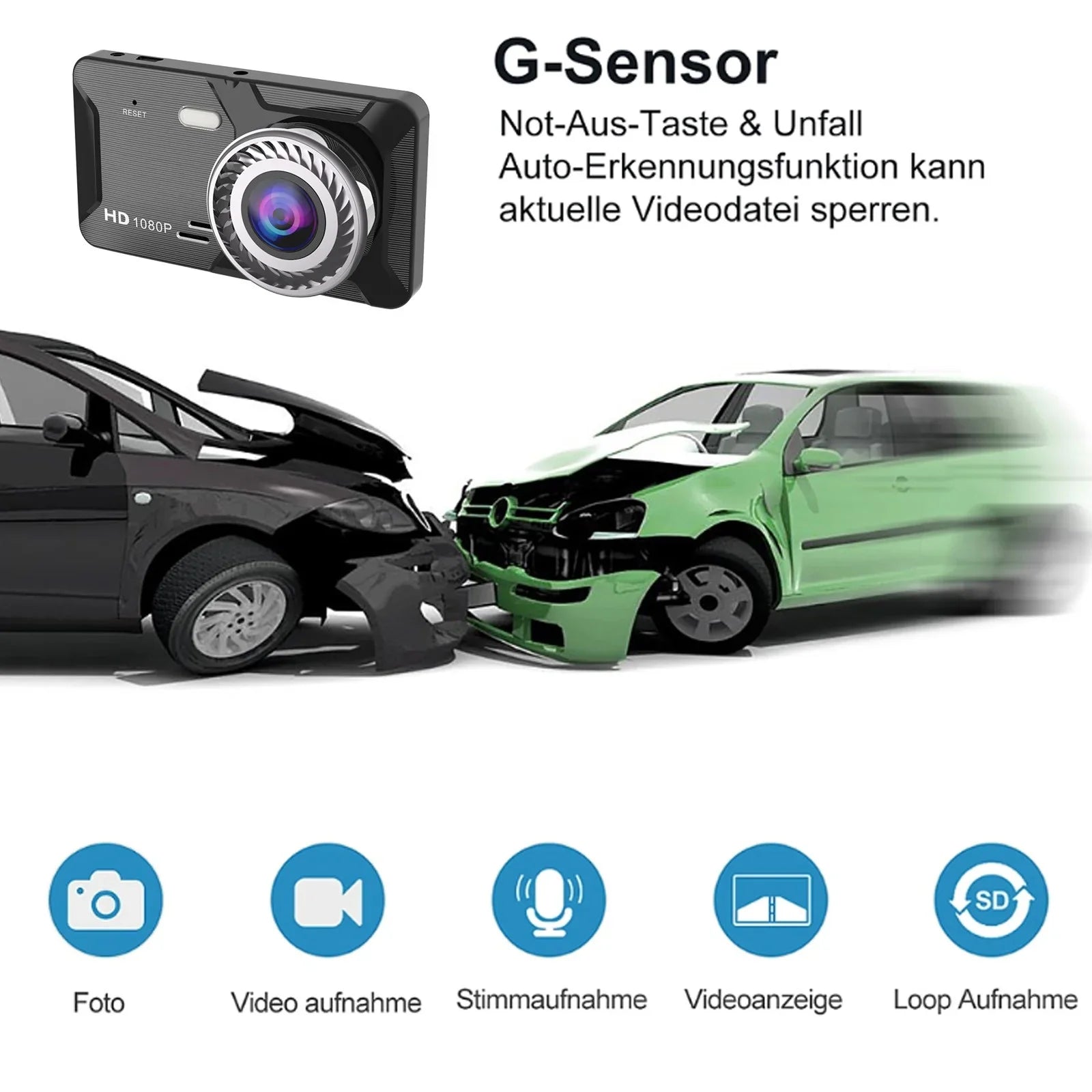 Hot Sizeale!!! 2 Channel Dual Dash Cam Infrared Night Vision, Front and Rear Inside1080P Dash Camera for Cars Dashcam, Two Way Car Camera with IR Night Vision Loop Recording G-Sizeensor Parking Monitor