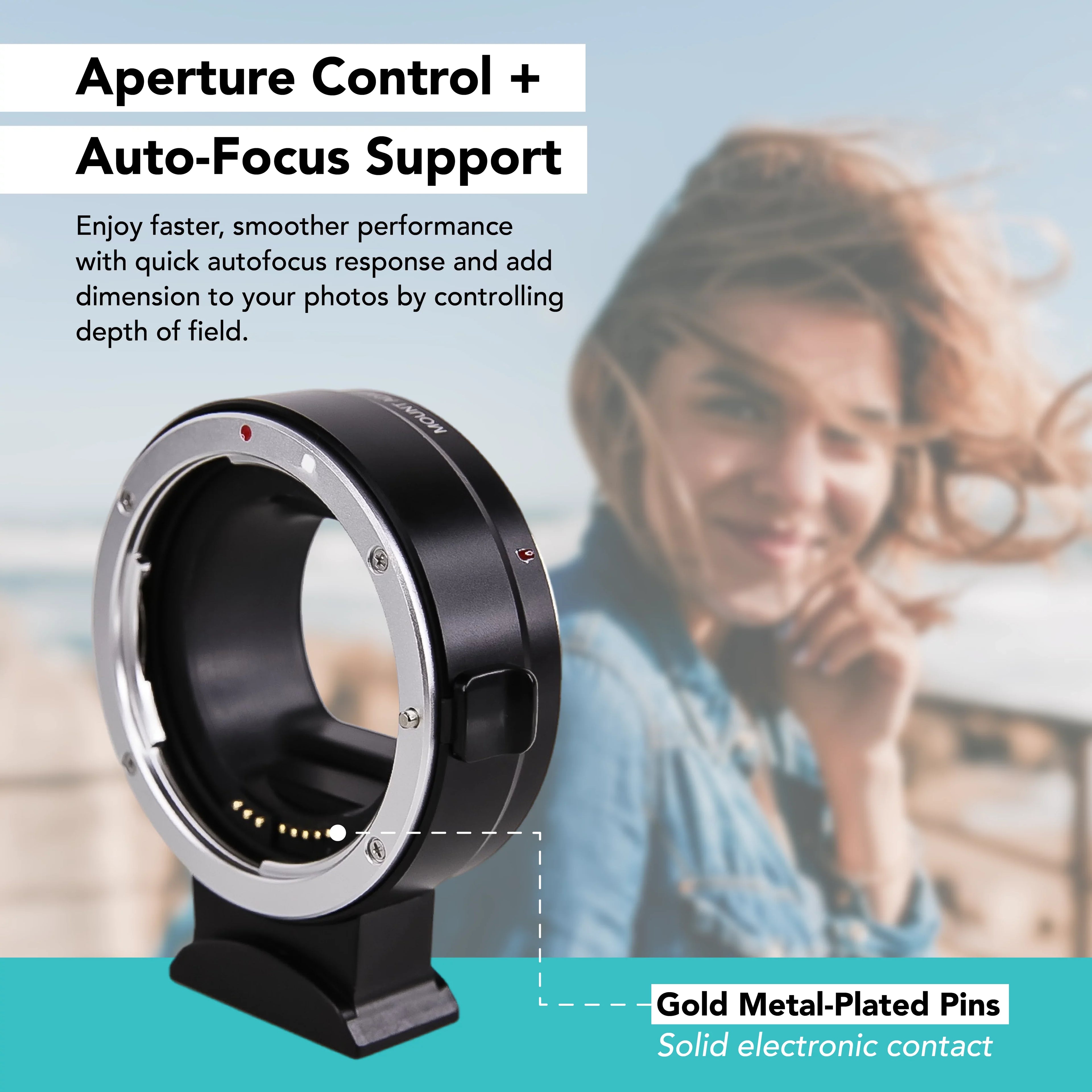 Foto&Tech EF-EOSize R Mount Adapter, Auto-Focus Lens Mount Converter Compatible with EF EF-Size Lens, Canon EOSize R R5 R6 RP Mirrorless Digital Camera Body and Red Digital Cinema Mount