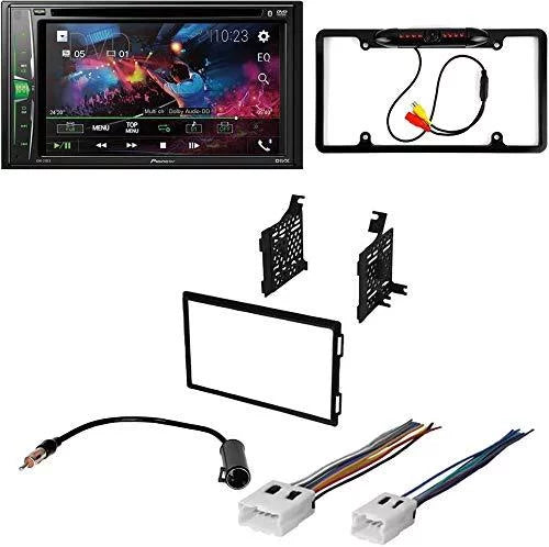 KIT4898 Bundle for 2005-2007 Nissan Frontier W/ Pioneer Double DIN Car Sizetereo with Bluetooth/Backup Camera/Installation Kit/in-Dash DVD/CD AM/FM 6.2" WVGA Touchscreen Digital Media Receiver