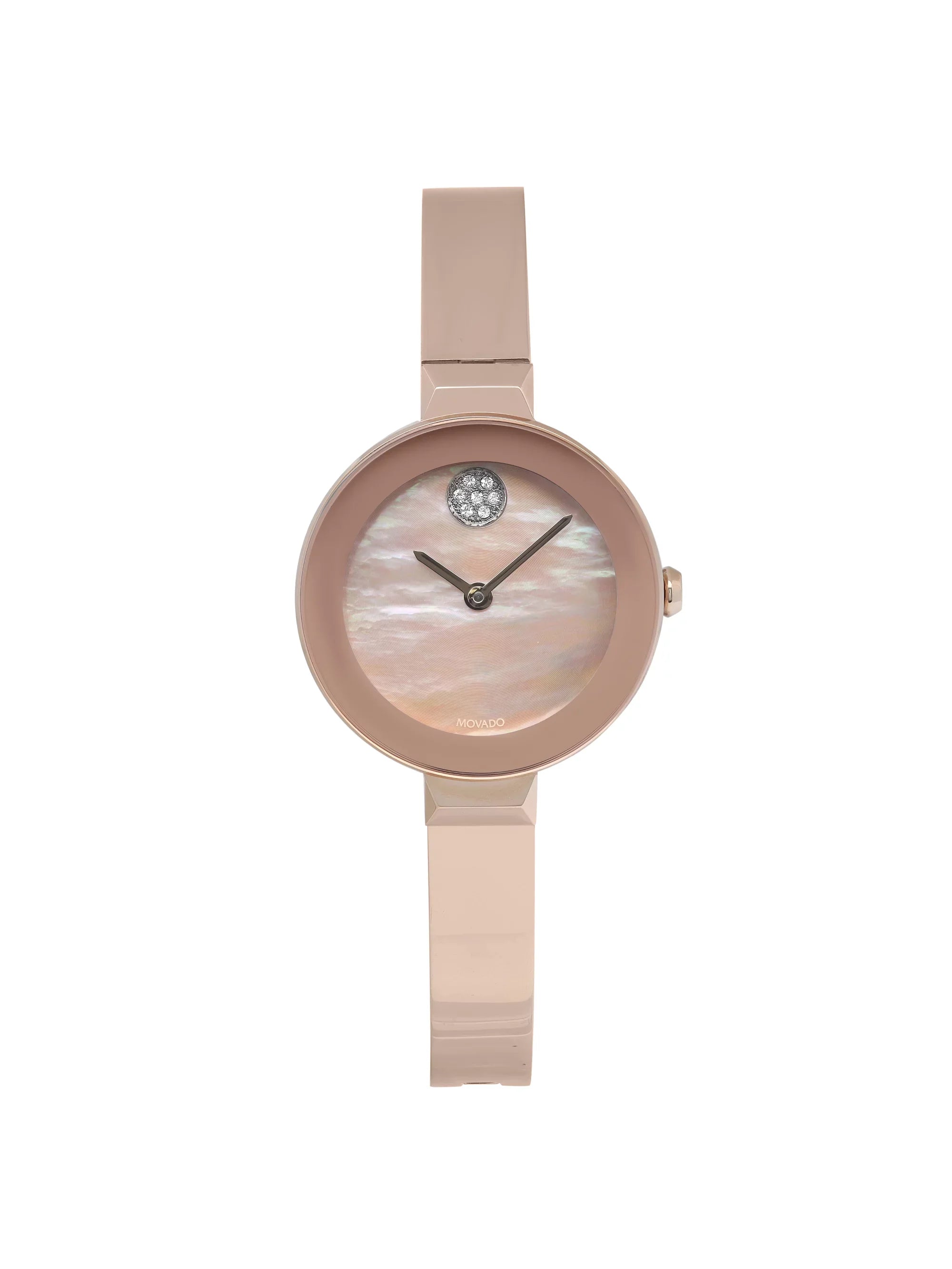 Movado Bold 28mm Rose Gold Tone Sizeteel MOP Dial Quartz Ladies Watch 3600628