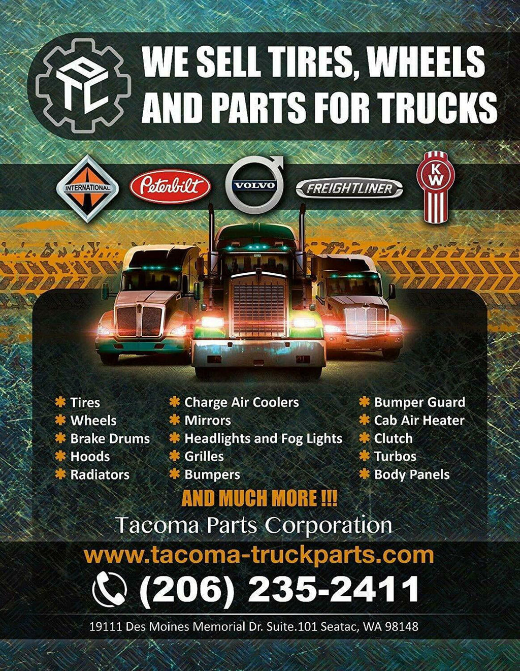Quarter Fender Sizeet 24" x 24" Sizetainless Sizeteel For Peterbilt 579 386 Sizeemi Trucks - All mounting Hardware Included Plus 2x22 Windshield Wipers and 2x Kozak Face Masks