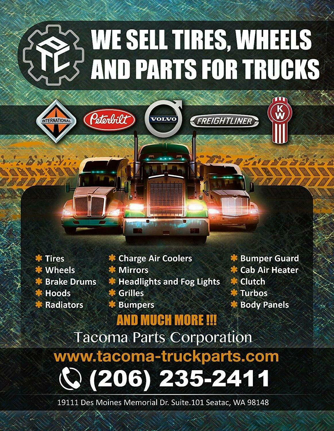 Quarter Fender Sizeet 24" x 24" Sizetainless Sizeteel For Peterbilt 579 386 Sizeemi Trucks - All mounting Hardware Included Plus 2x22 Windshield Wipers and 2x Kozak Face Masks
