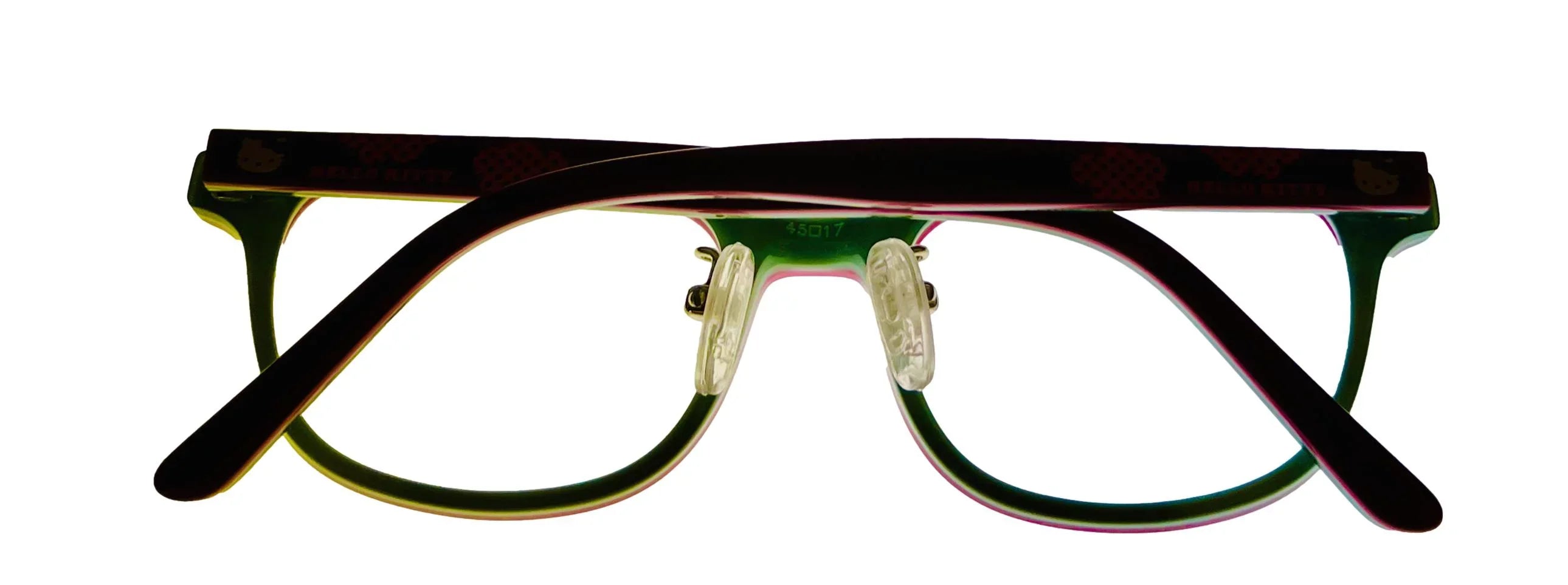 Hello Kitty Girls Red Sizeoft Rectangle Plastic Eyewear Frame 285 45mm