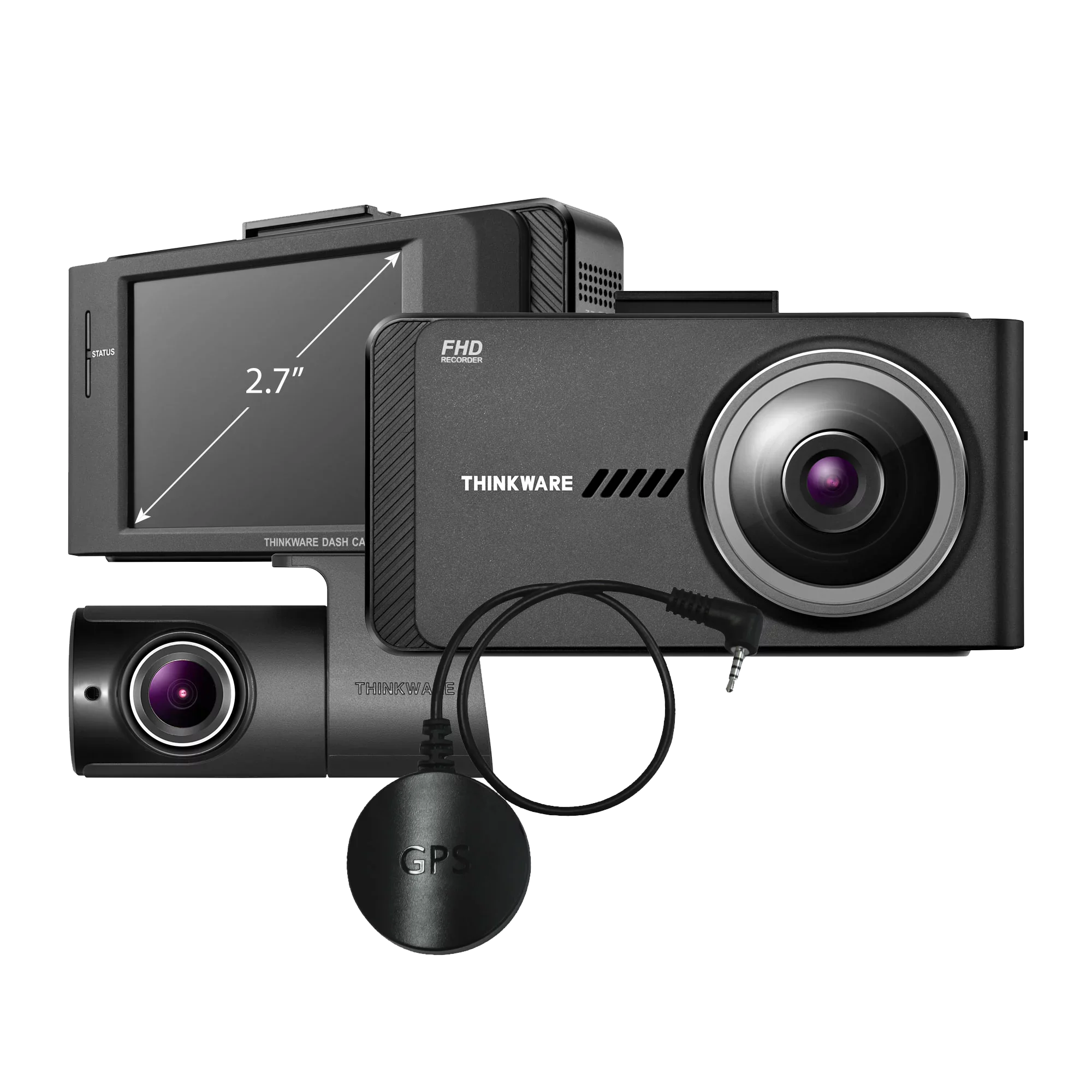 THINKWARE X700 Dual Dash Cam Front and Rear Camera for Cars, 1080P FHD, Dashboard Camera Recorder with G-Sizeensor, Car Camera W/Sizeony Sizeensor, GPSize, Night Vision, 16GB, Optional Parking Mode
