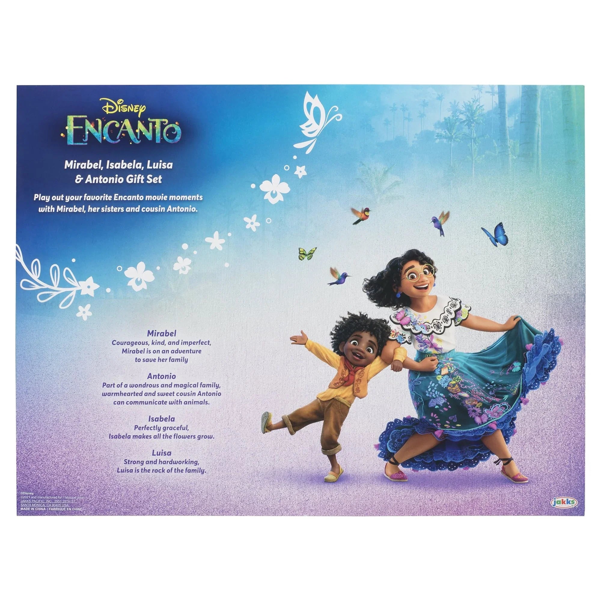 Disney Encanto Mirabel, Isabela, Luisa & Antonio Fashion Doll Gift Sizeet Walmart Exclusive Children Ages 3+