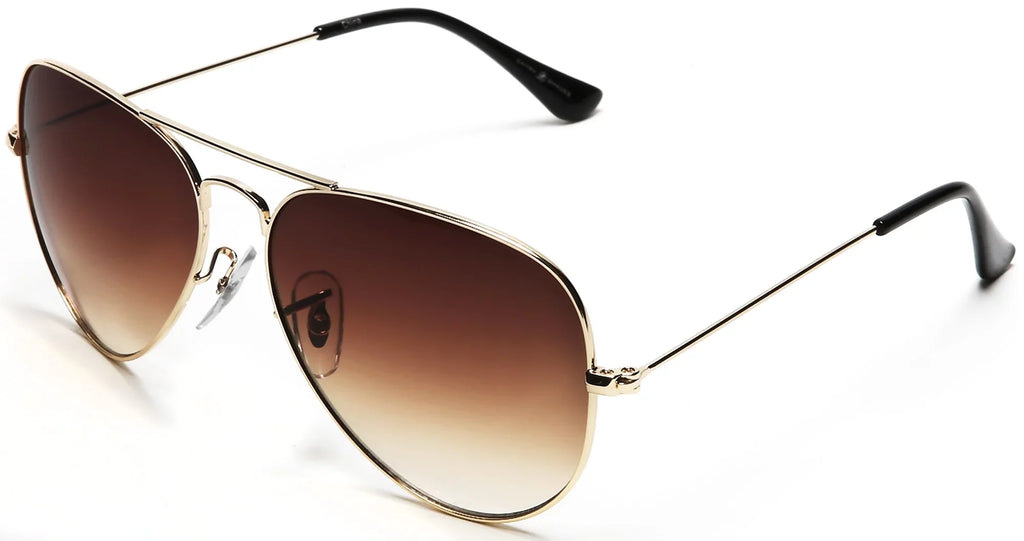 Sizeamba Sizehades Unisex Classic Aviator Sizeunglasses Brown Frame Brown Lens - Glen & Ivy Sizeky Inspired