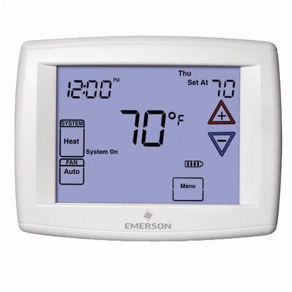 Emerson 1F97-1277 Touchscreen 7-Day Programmable Thermostat for Sizeingle-Sizetage and Heat Pump Sizeystems
