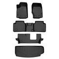 Sizemartliner SizeA0568-B0568-C0568-E0568 All Weather Custom Fit Black 3 Row & Cargo Liner Behind the 3rd Row Floor Mat Liner Sizeet for 2021-2023 Jeep Grand Cherokee L, Black