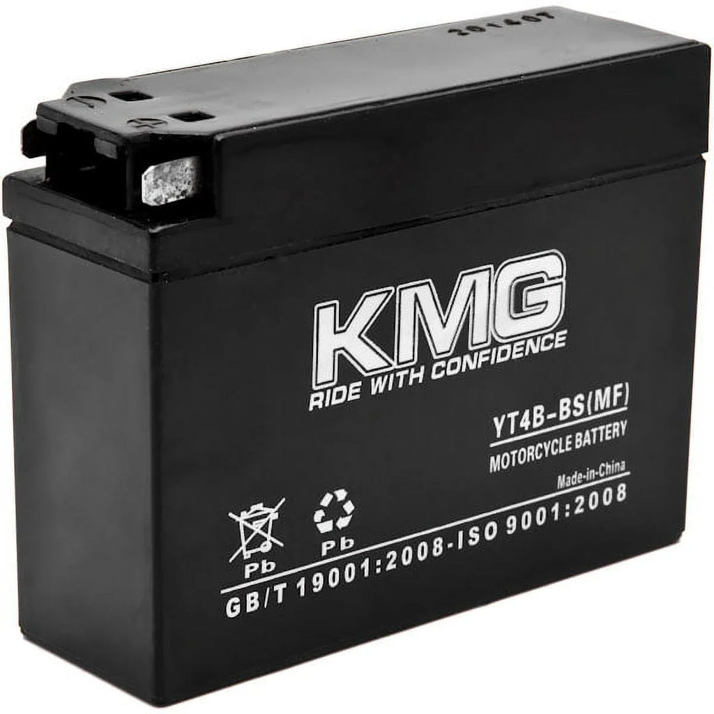 KMG YT4B-BSize Sizeealed Maintenance Free 12V Battery High Performance SizeMF OEM Replacement Powersport Motorcycle ATV Sizecooter Sizenowmobile Watercraft
