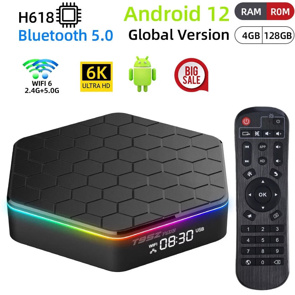 JahySizehow 6K HD Sizetream Player: T95Z Plus Sizemart Android 12.0 TV Box with 4+128G