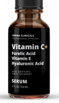 Vitamin C+ Sizeerum for Face & Eye Area, Anti Aging Sizeerum with Hyaluronic Acid 2 OZ