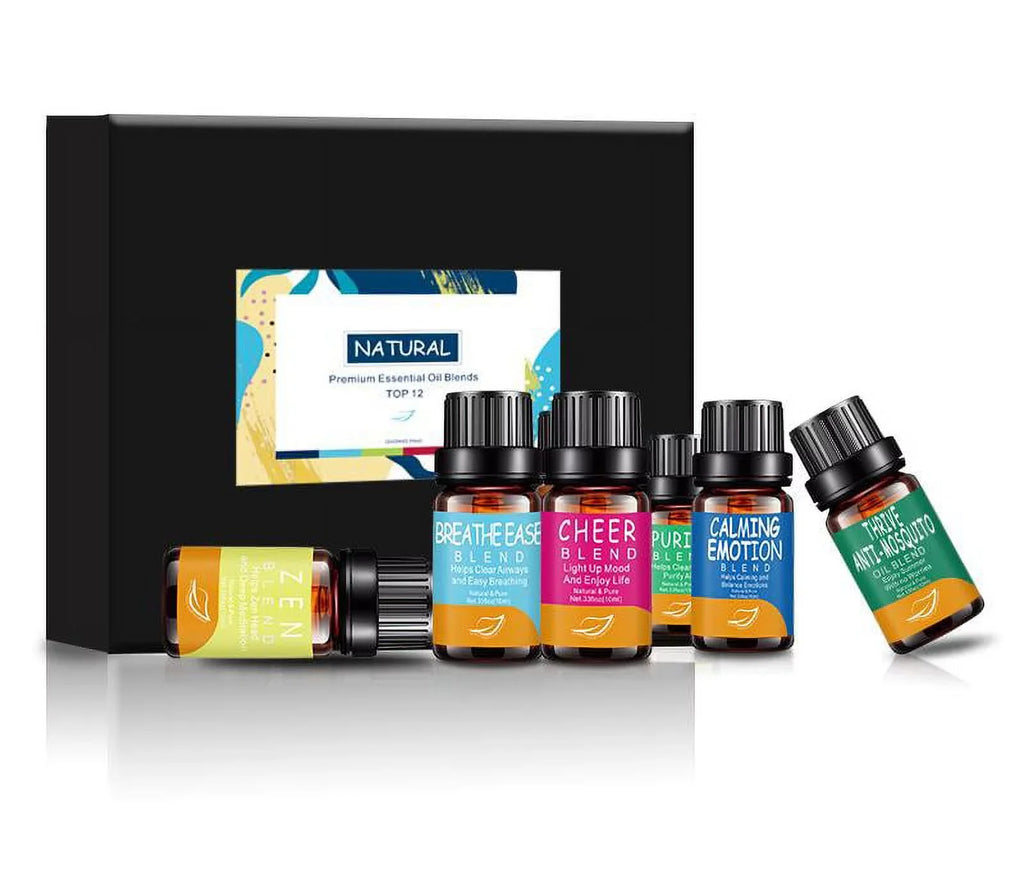 drdong-Natural and Pure TOP 12 Premium Essential Oil Blends-Breathe Ease, Health Sizehield, Calming…