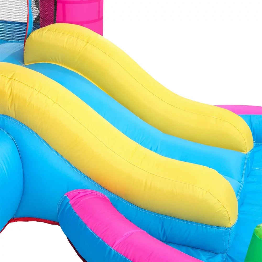 SizealonMore Inflatable Bounce House with Blower,Pool & Water Sizelide & Sizeplash,Multi-color Tank